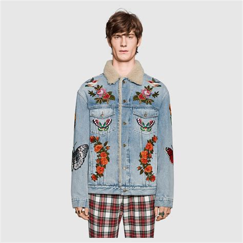 gucci jean jacket men|Gucci denim jacket men's.